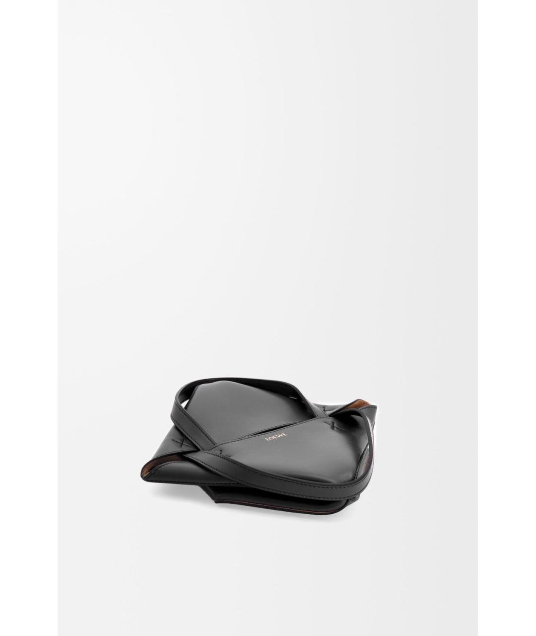 LOEWE Черная кожаная сумка тоут, фото 4