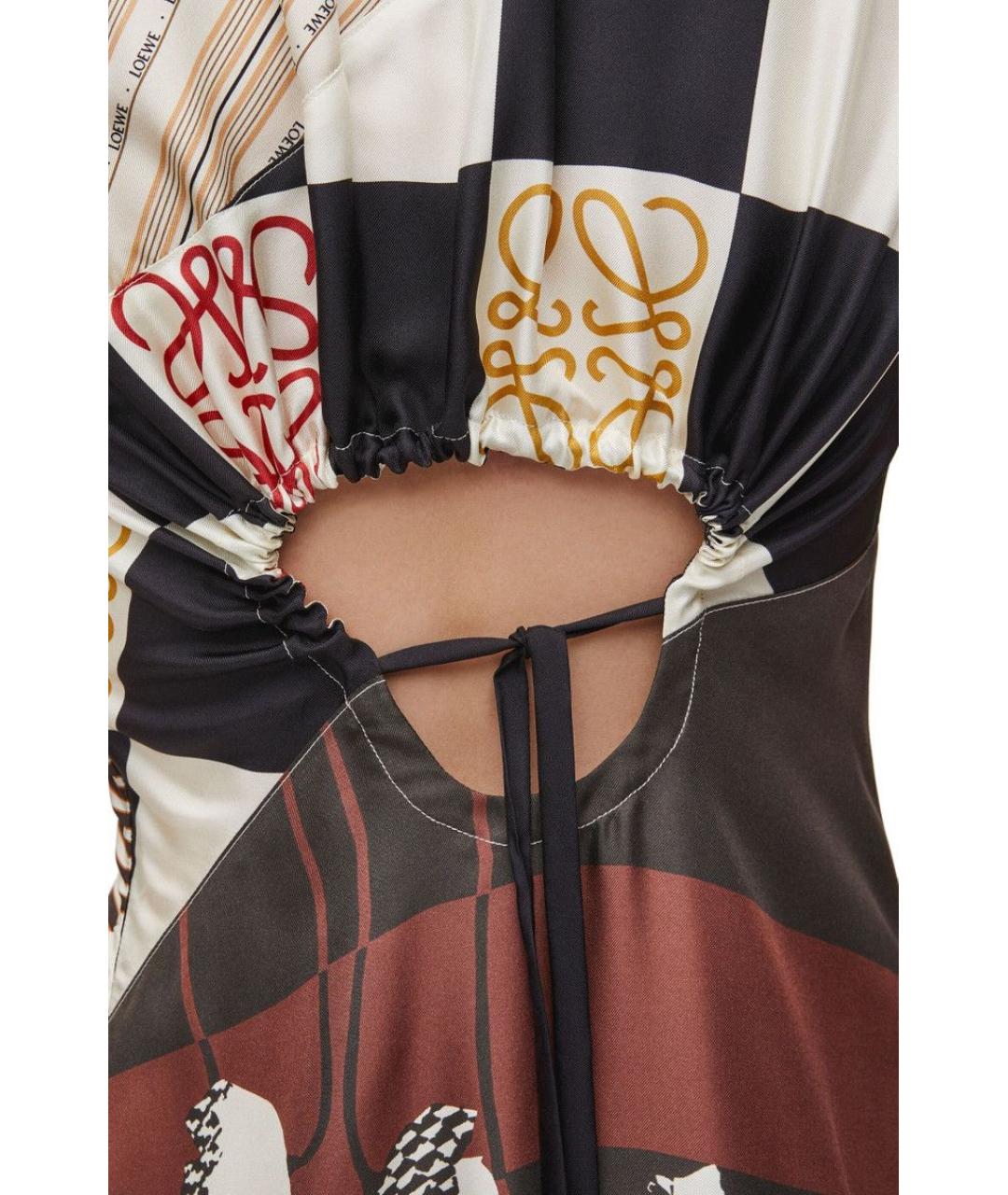LOEWE Мульти шелковое повседневное платье, фото 4