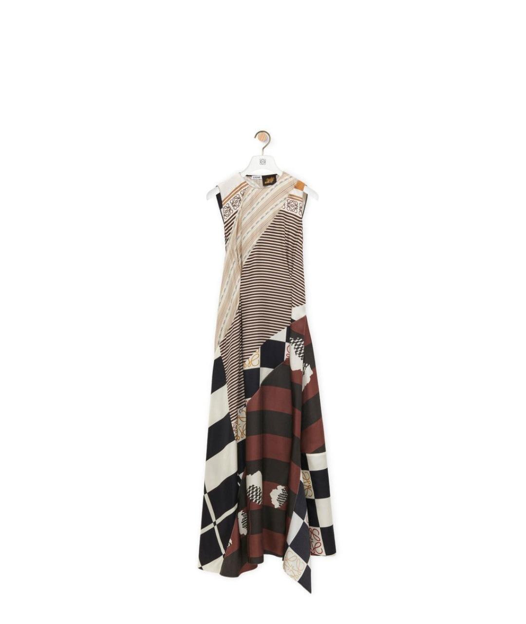 LOEWE Мульти шелковое повседневное платье, фото 5