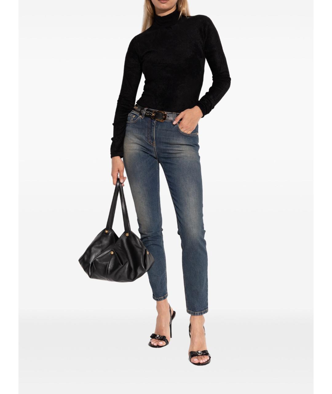 VERSACE Черные босоножки из лакированной кожи, фото 4