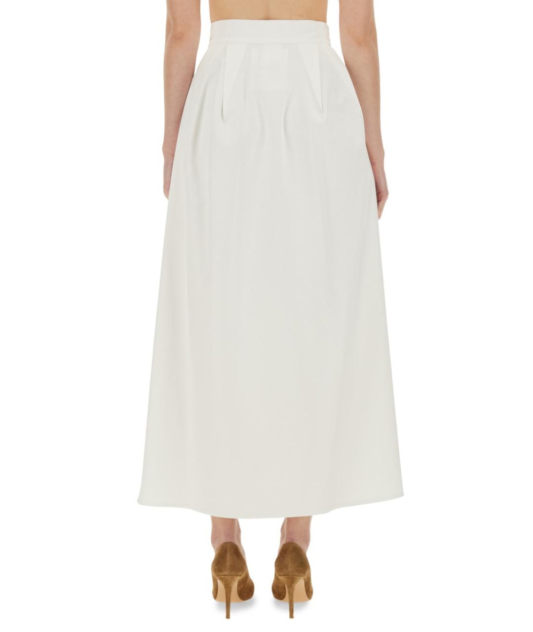 MAX MARA Белая хлопковая юбка макси, фото 3