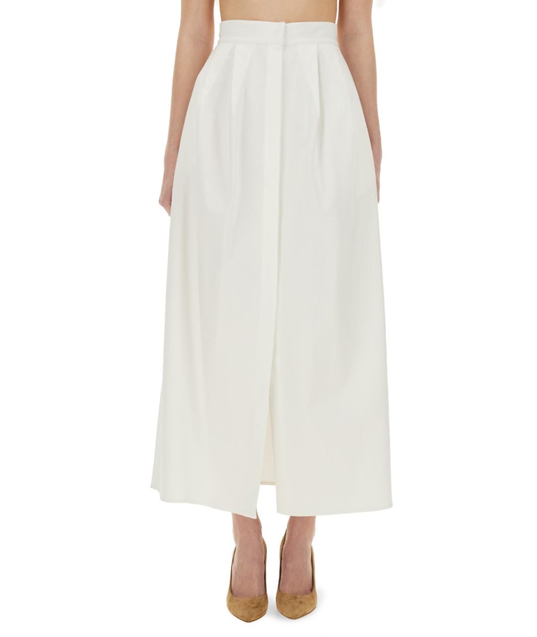MAX MARA Белая хлопковая юбка макси, фото 1