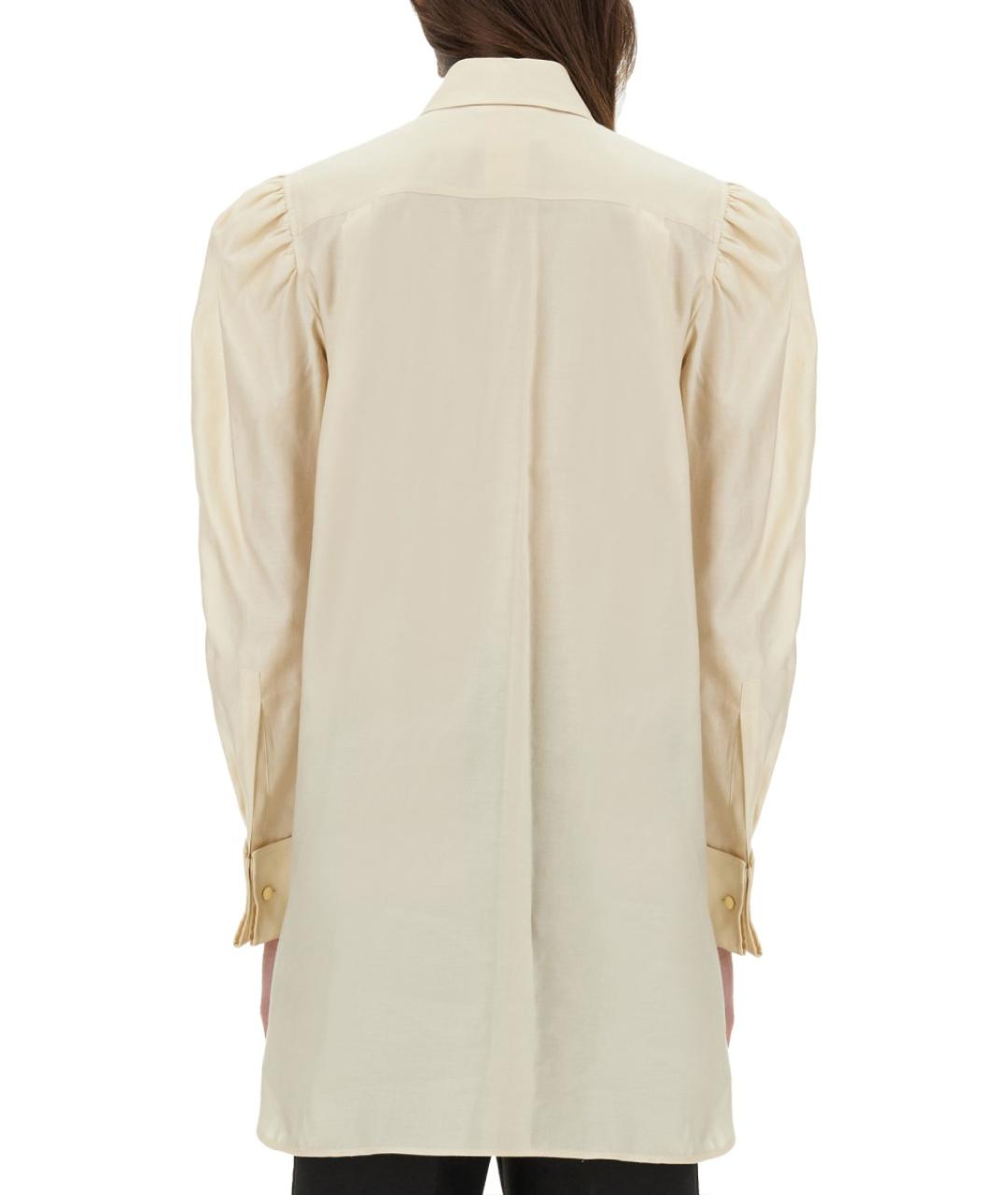 MAX MARA Бежевая хлопковая рубашка, фото 3