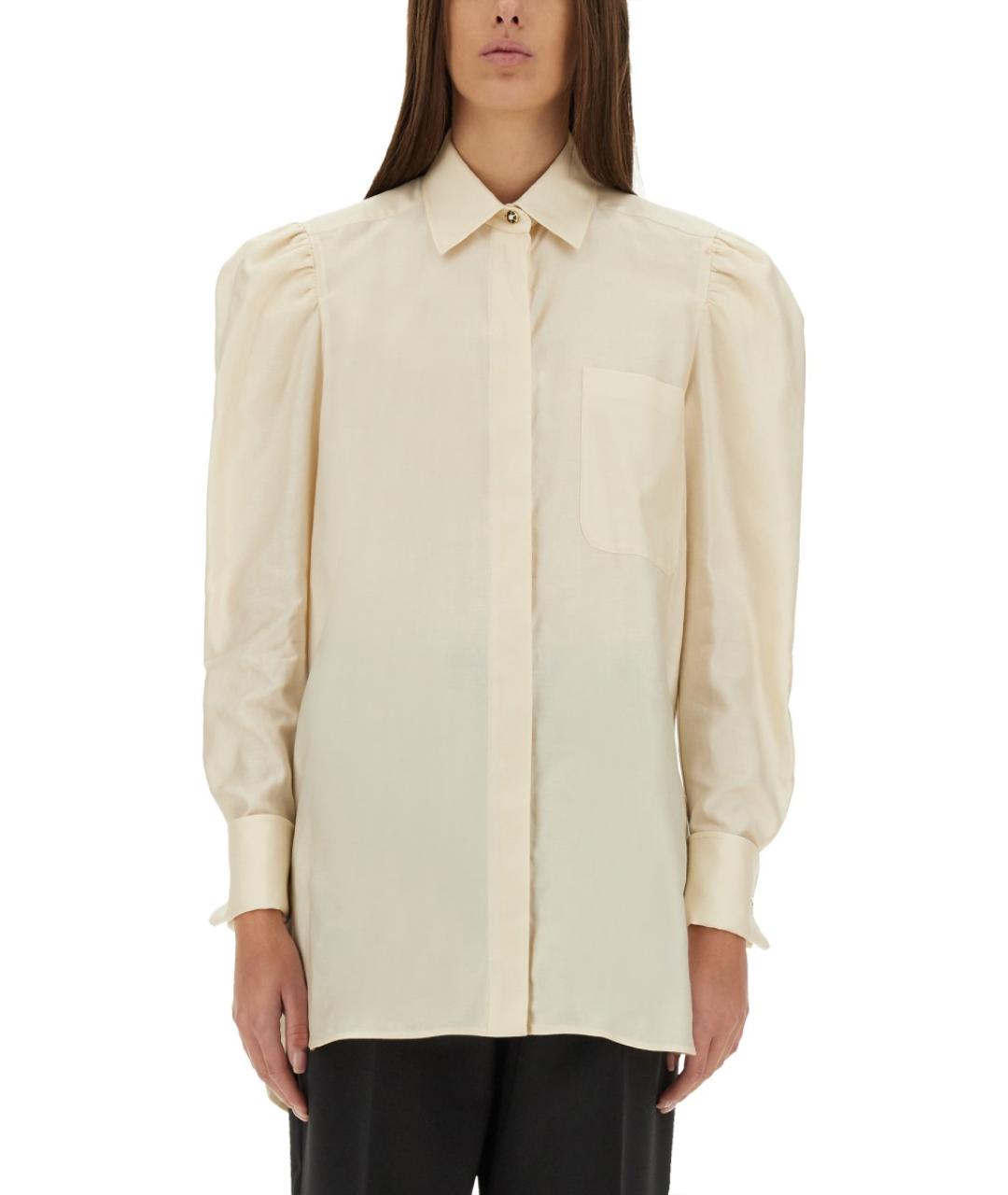 MAX MARA Бежевая хлопковая рубашка, фото 1