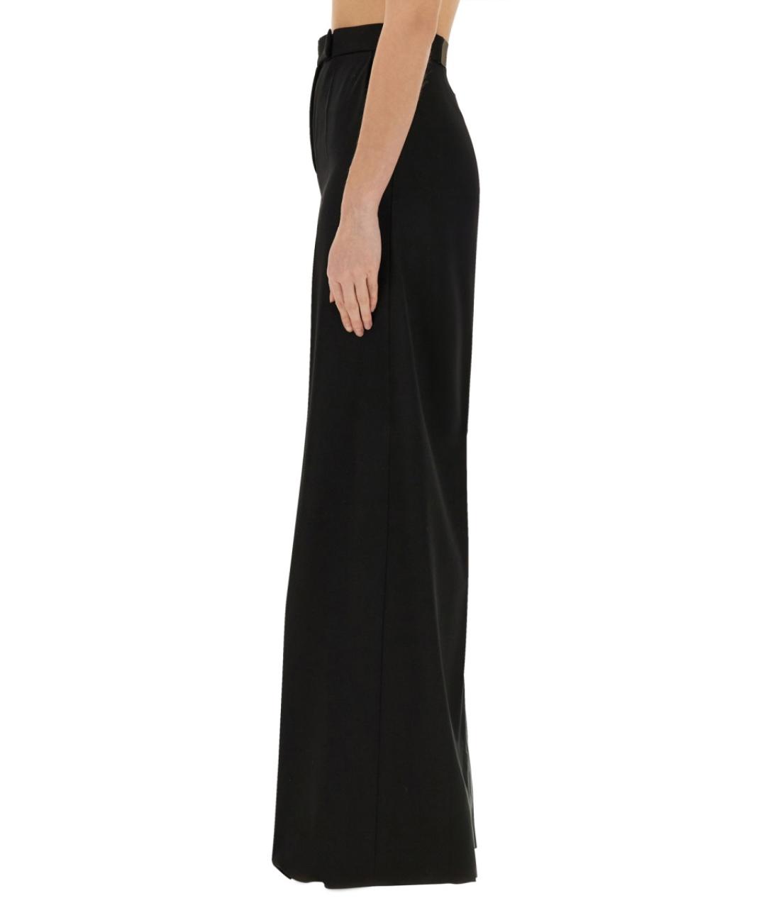 MAX MARA Черные шерстяные брюки широкие, фото 4