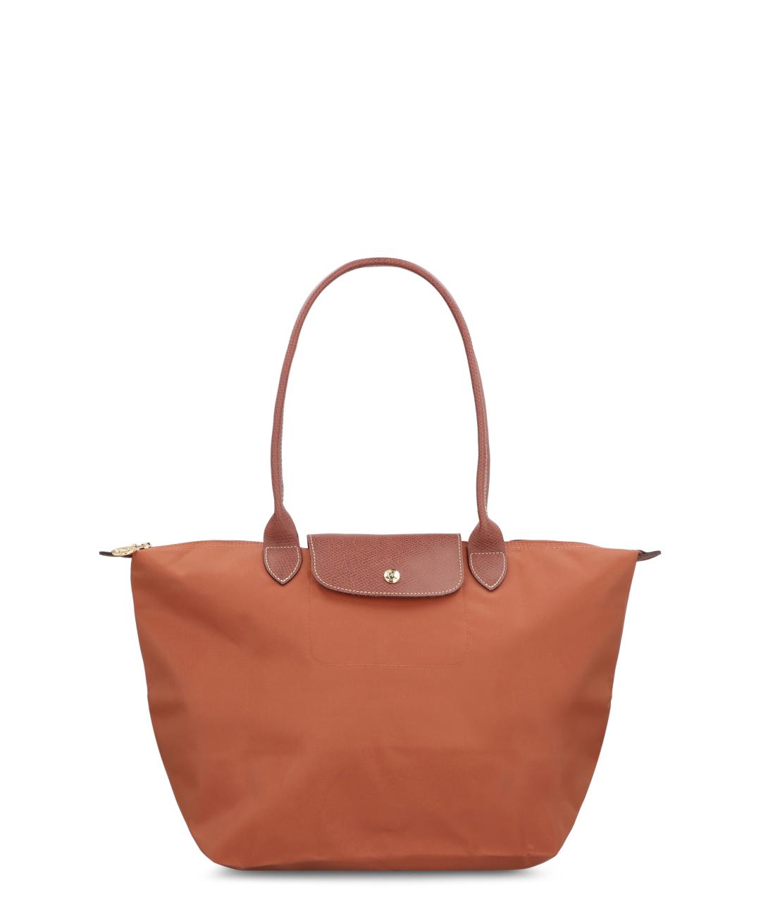LONGCHAMP Коричневая тканевая сумка тоут, фото 1