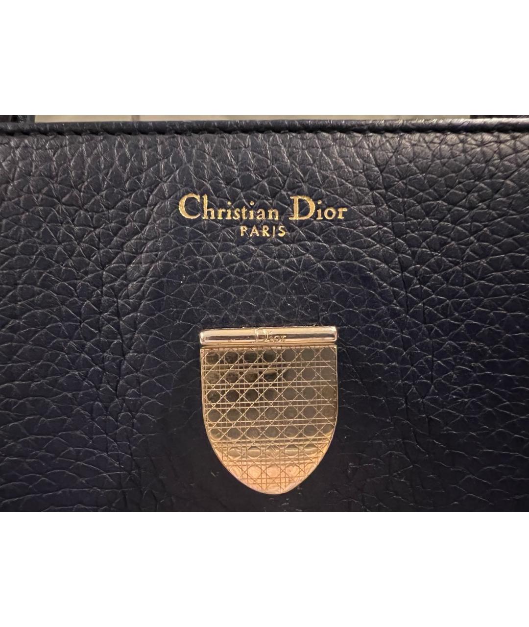CHRISTIAN DIOR Синяя кожаная сумка через плечо, фото 3