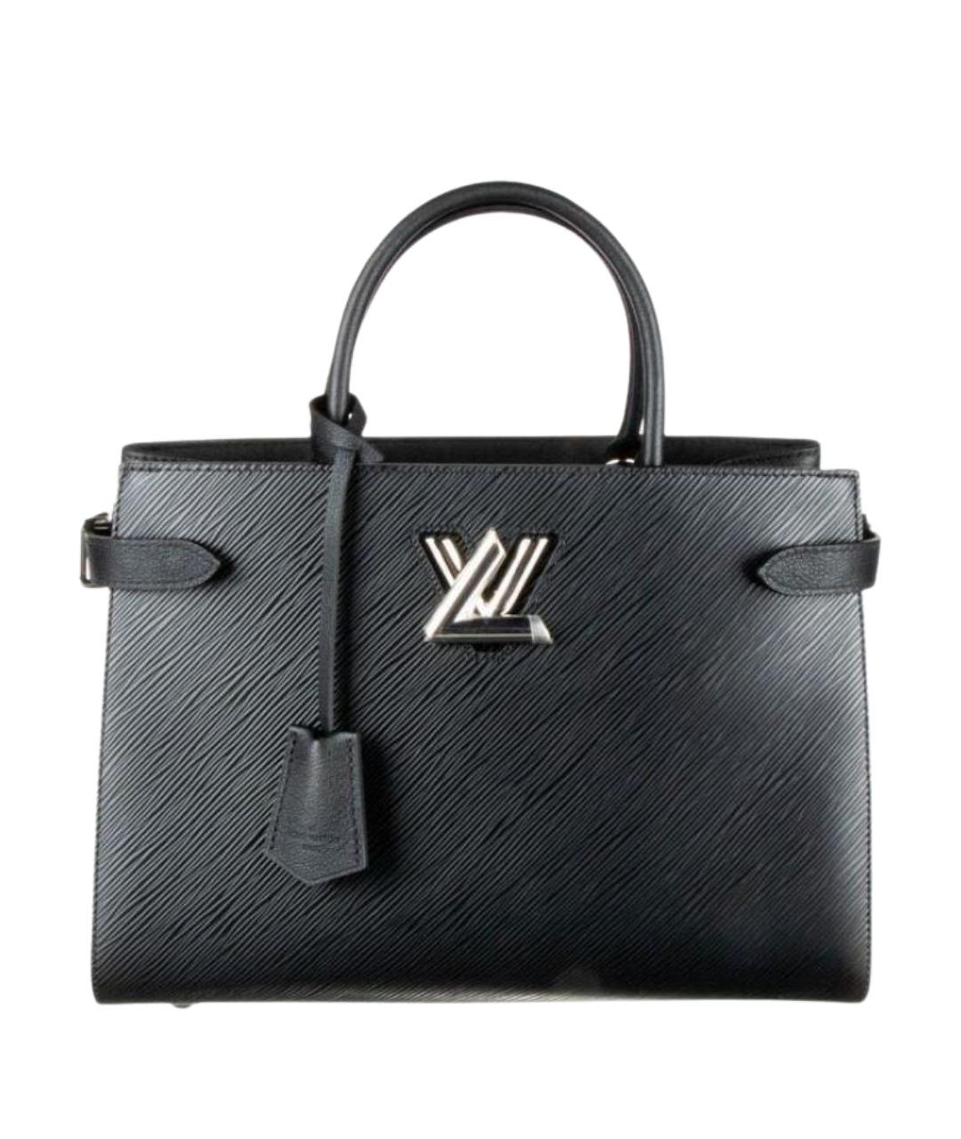 LOUIS VUITTON Черная кожаная сумка тоут, фото 1