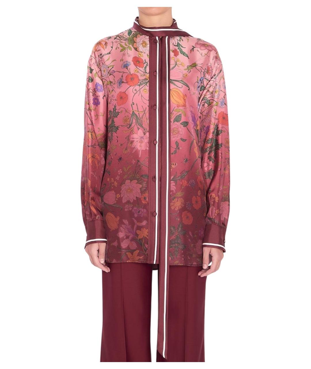GUCCI Мульти шелковая блузы, фото 1