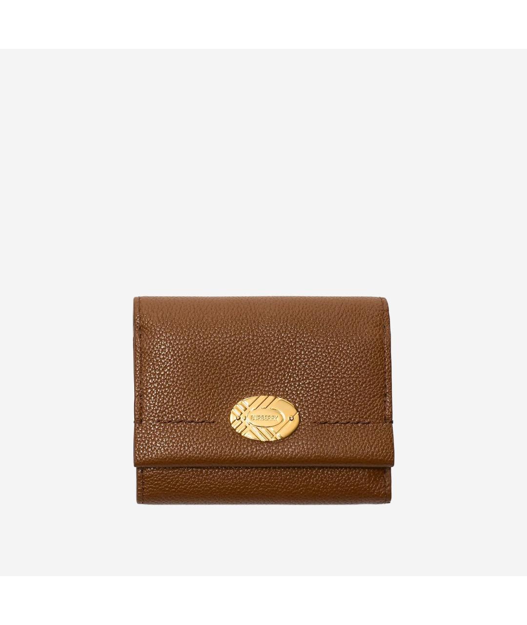 BURBERRY Коричневый кожаный кошелек, фото 4
