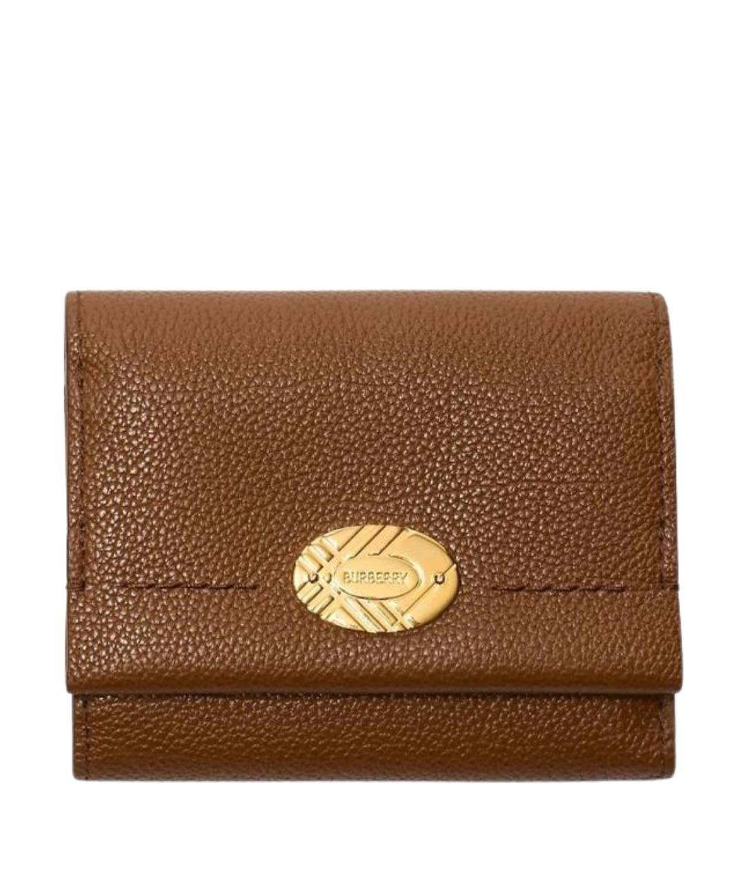 BURBERRY Коричневый кожаный кошелек, фото 1