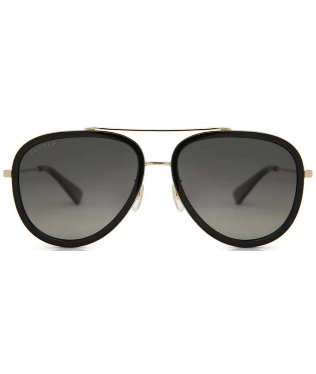 GUCCI Черные металлические солнцезащитные очки, фото 2