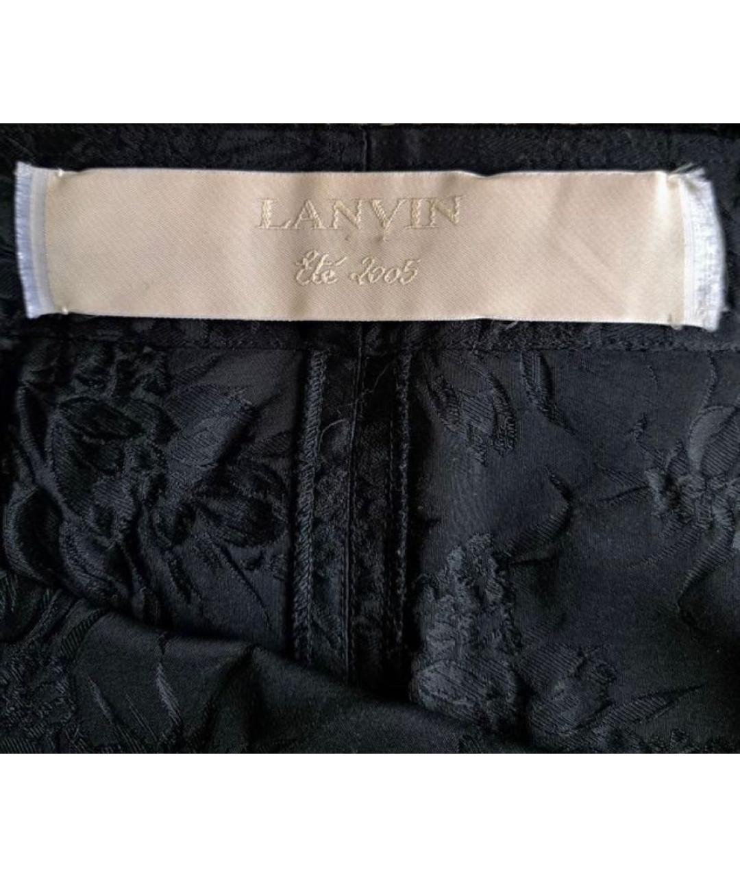LANVIN Черная ацетатная юбка миди, фото 4