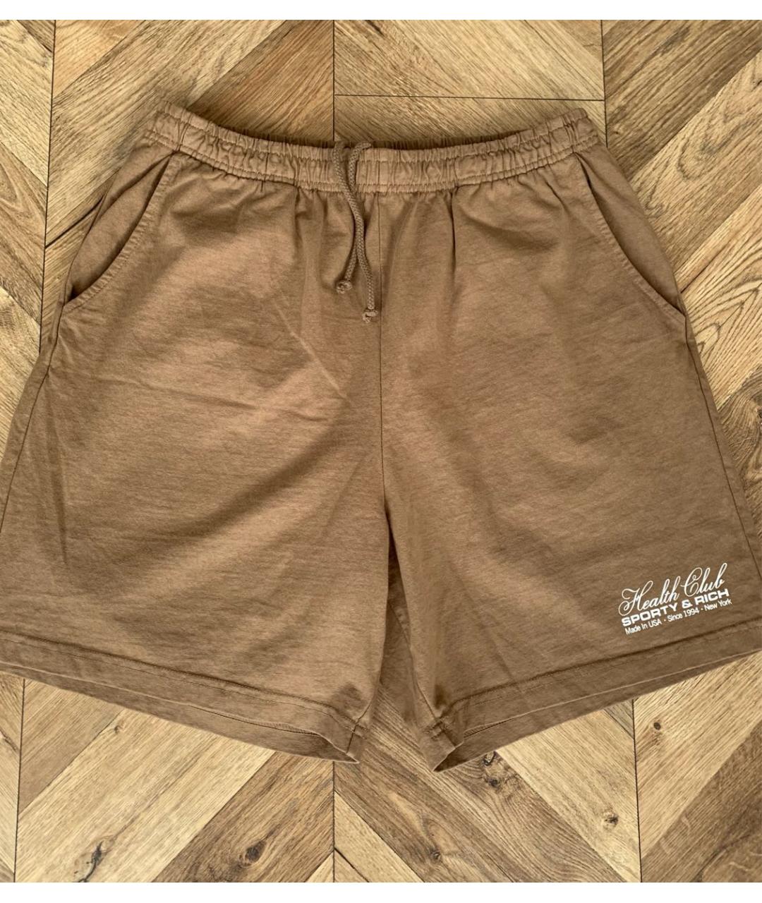SPORTY AND RICH Бежевые хлопковые шорты, фото 3