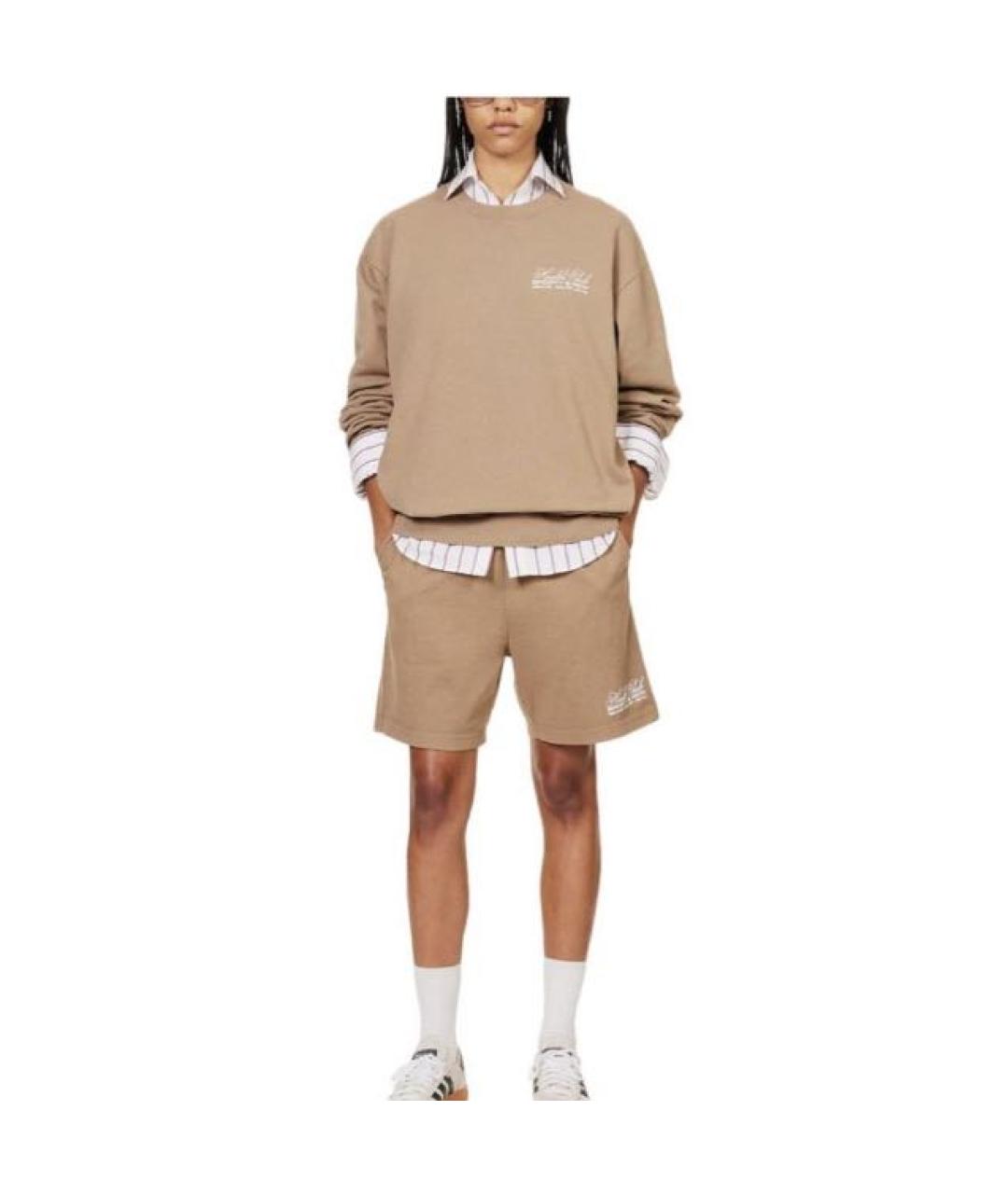 SPORTY AND RICH Бежевые хлопковые шорты, фото 7
