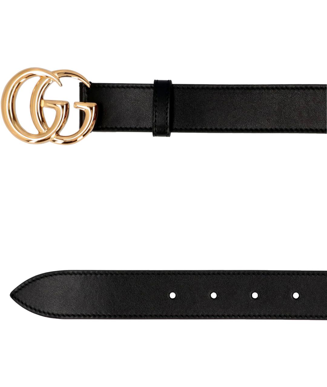 GUCCI Черный кожаный ремень, фото 2