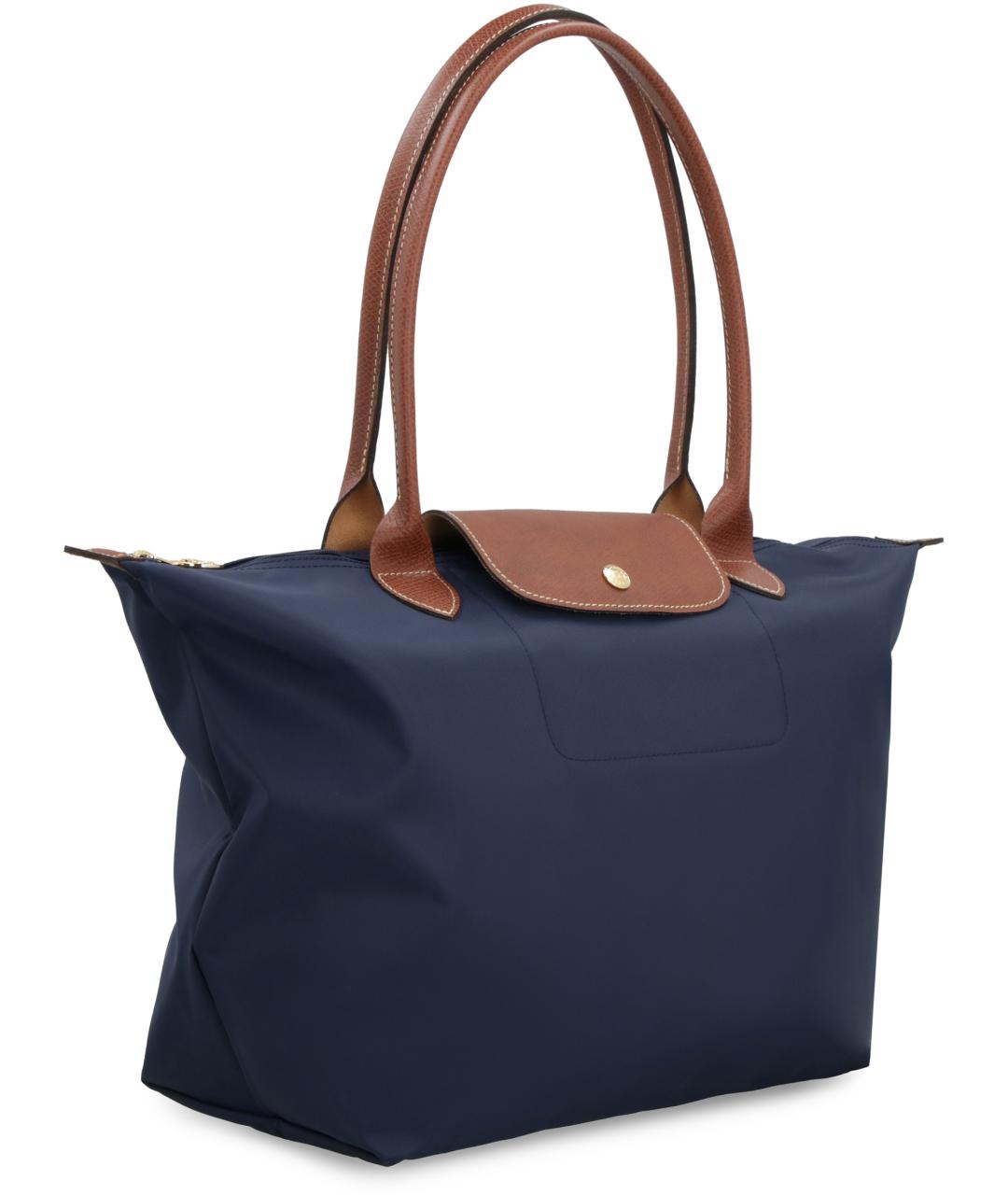 LONGCHAMP Синяя синтетическая сумка тоут, фото 3