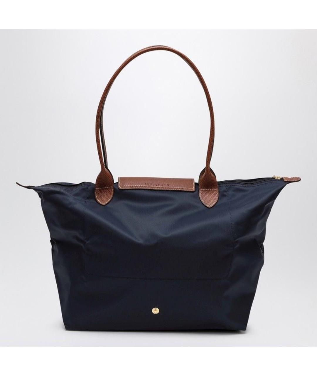 LONGCHAMP Синяя синтетическая сумка тоут, фото 2