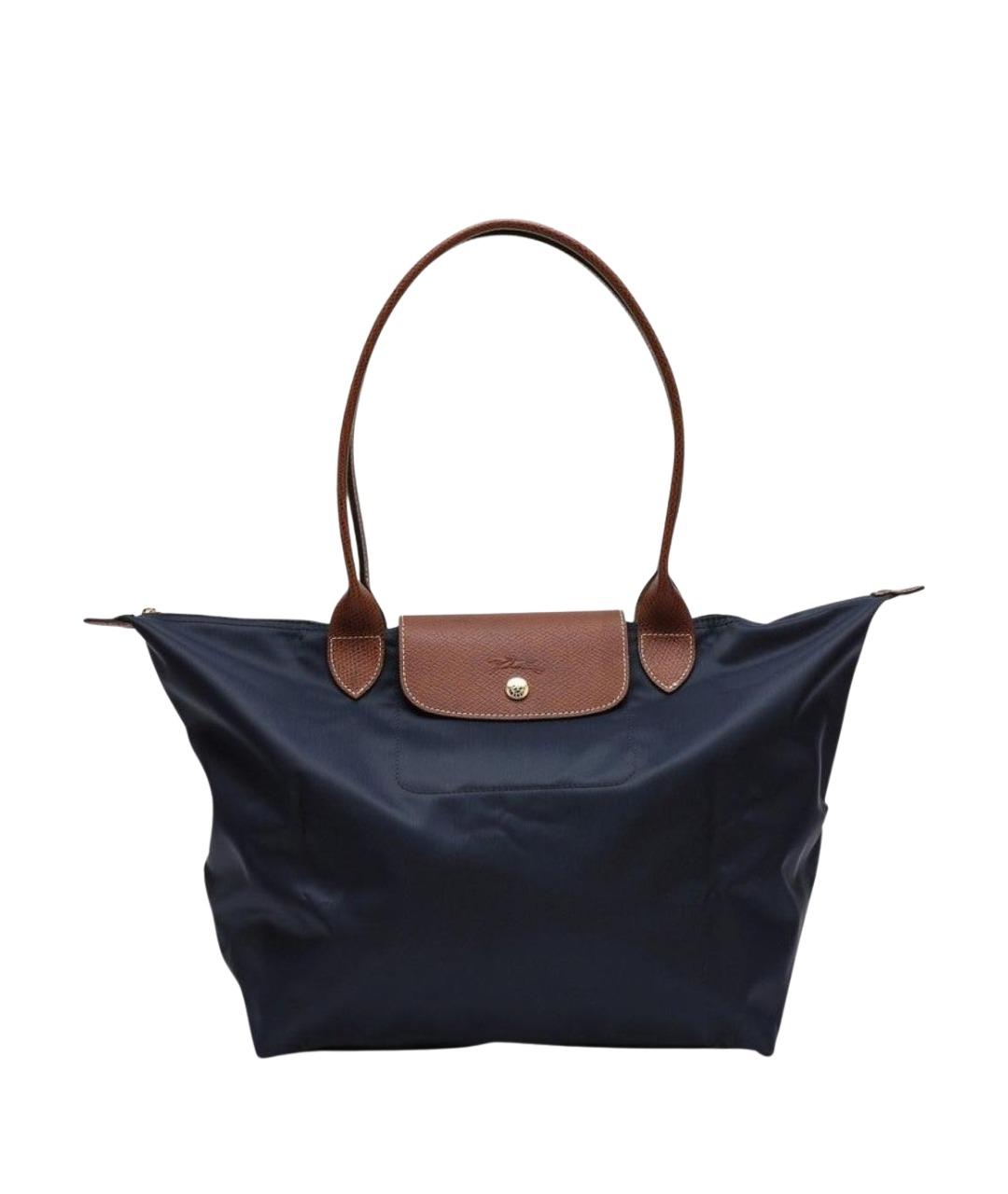 LONGCHAMP Синяя синтетическая сумка тоут, фото 1