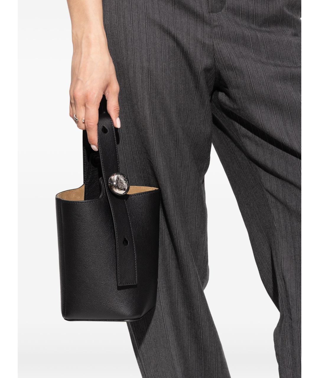 LOEWE Черная кожаная сумка тоут, фото 5