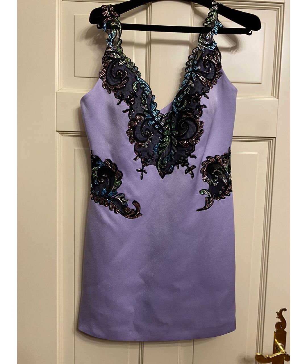 VERSACE Фиолетовое шелковое вечернее платье, фото 3