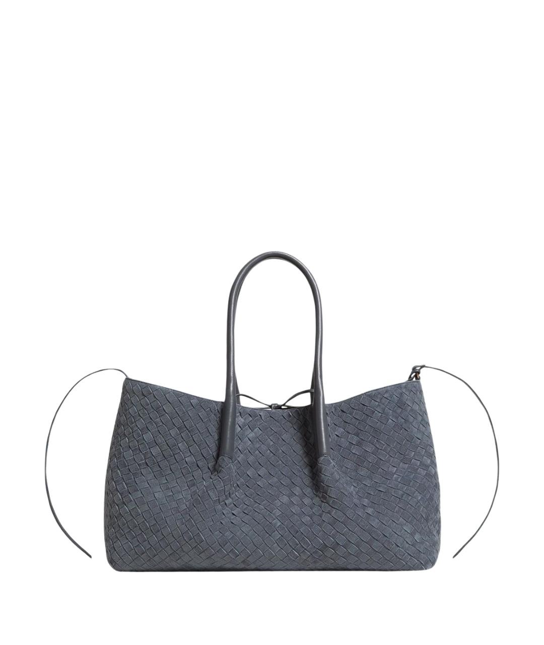 BOTTEGA VENETA Голубая замшевая сумка тоут, фото 1