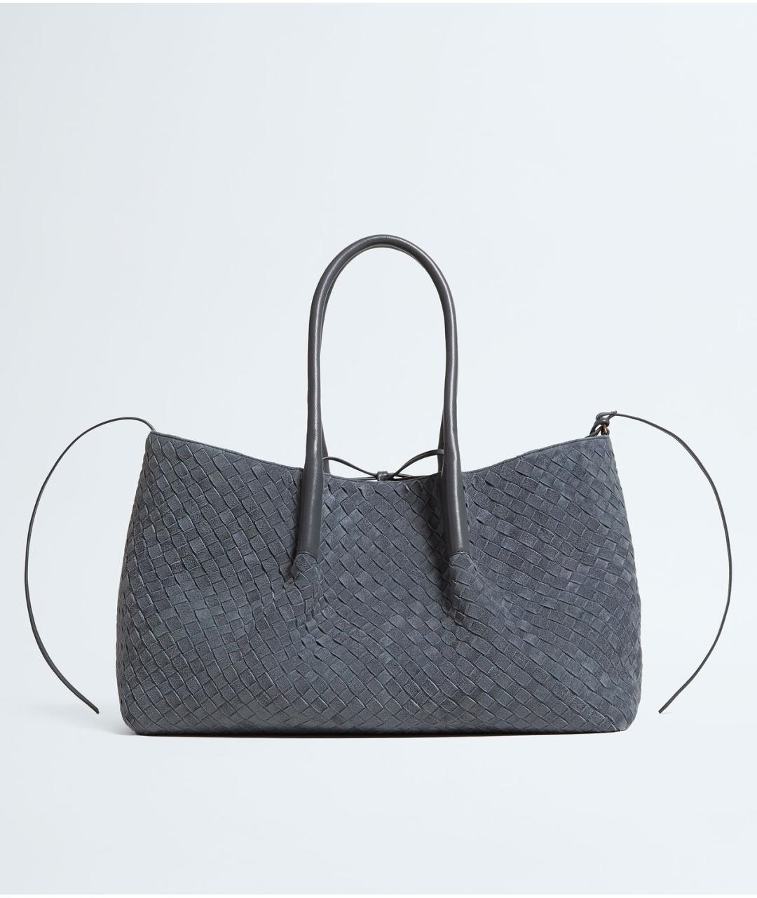 BOTTEGA VENETA Голубая замшевая сумка тоут, фото 5