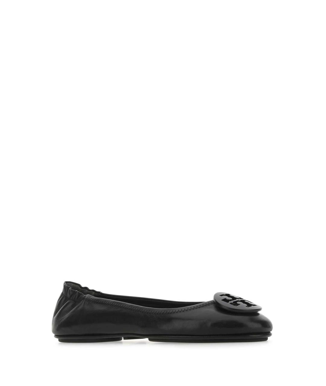 TORY BURCH Черные кожаные балетки, фото 2