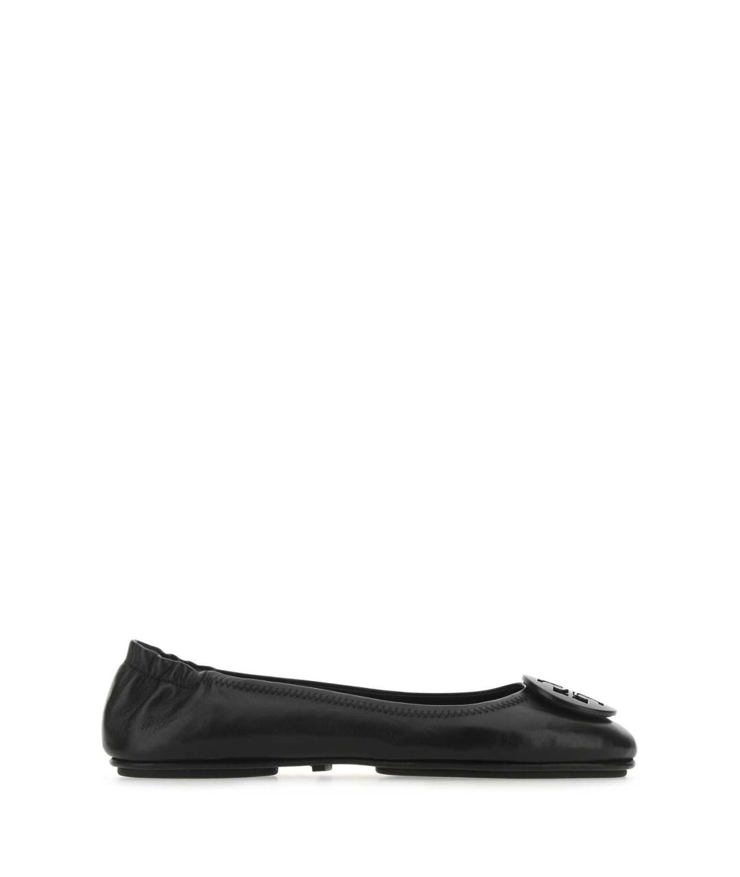 TORY BURCH Черные кожаные балетки, фото 1
