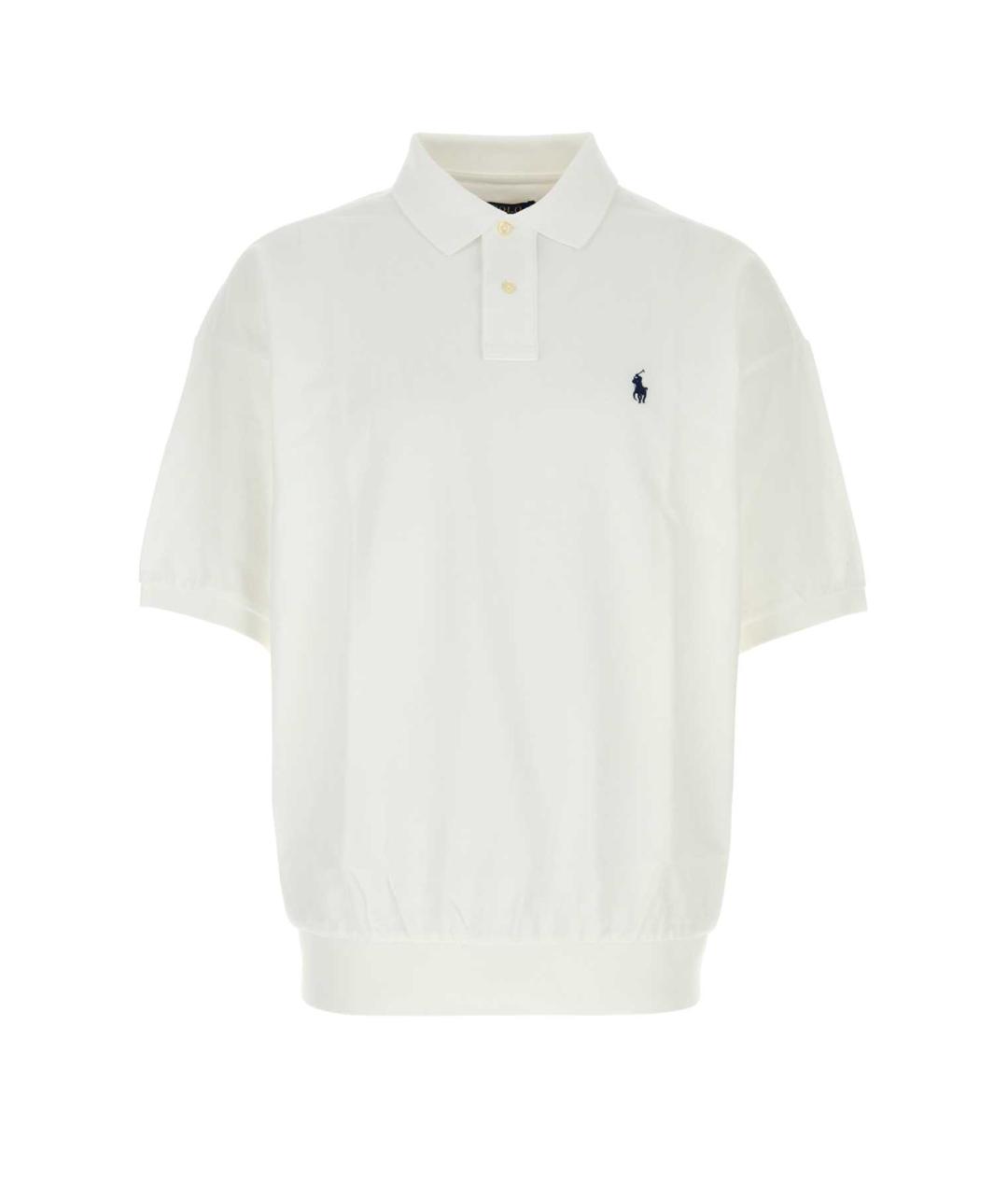 POLO RALPH LAUREN Белое хлопковое поло с коротким рукавом, фото 1