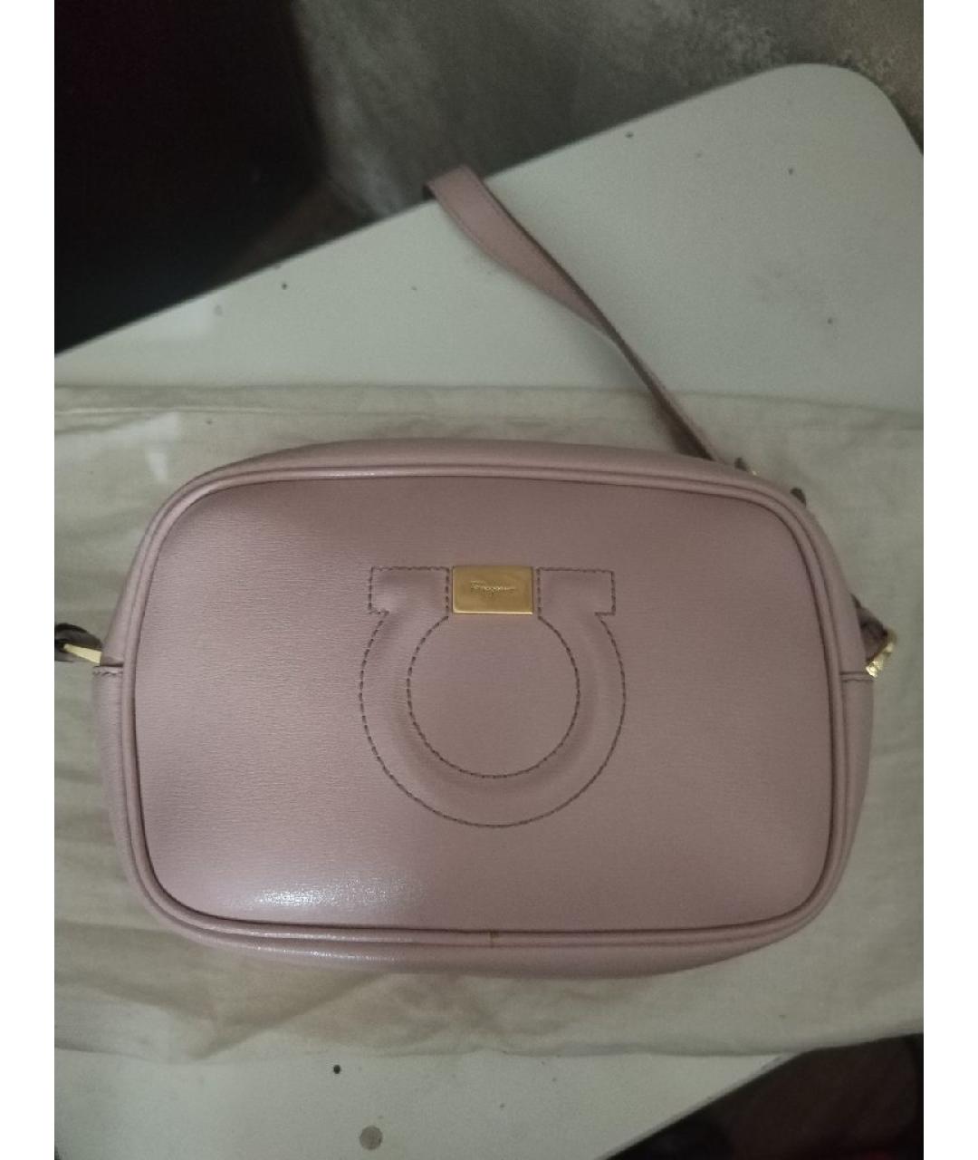 FERRAGAMO Розовая кожаная сумка через плечо, фото 2