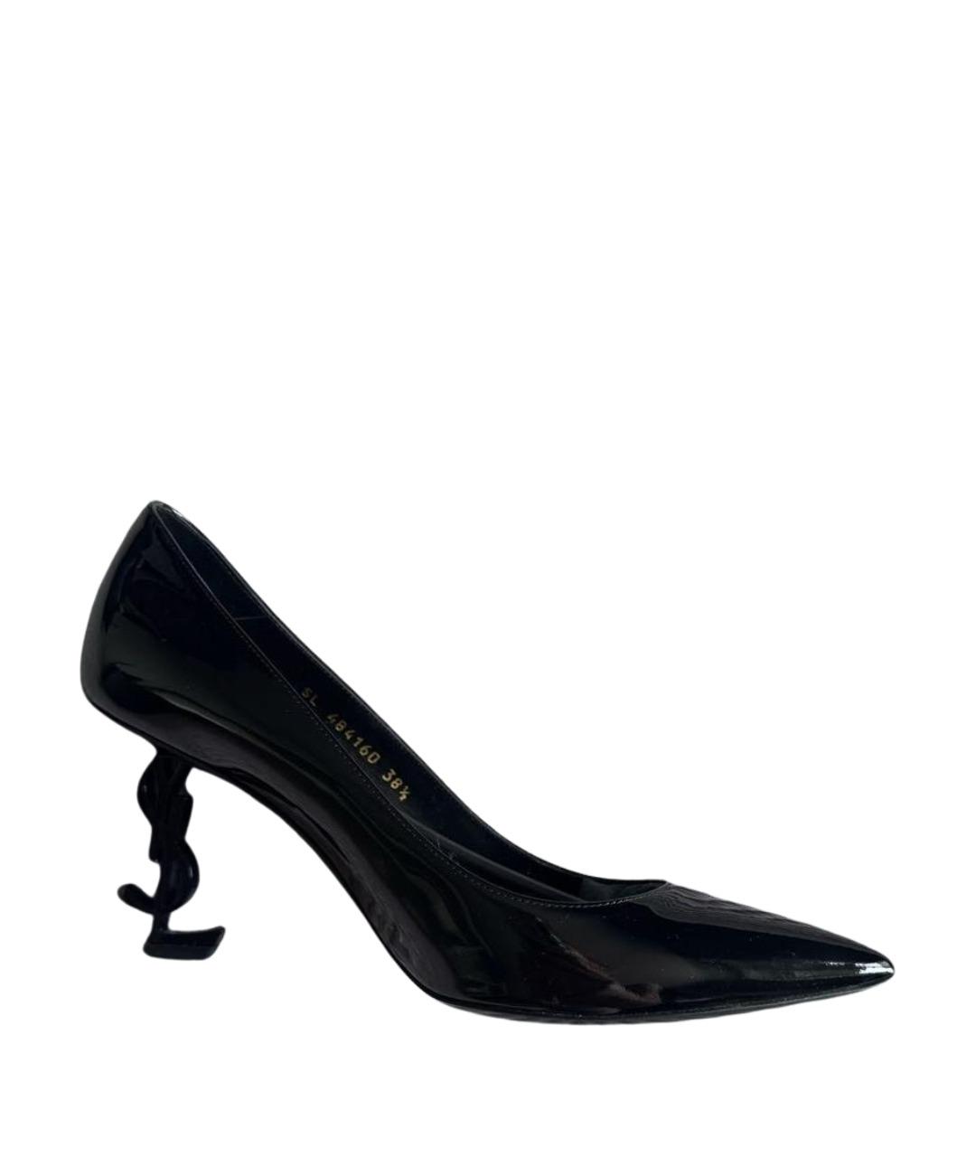 SAINT LAURENT Черные туфли из лакированной кожи, фото 1