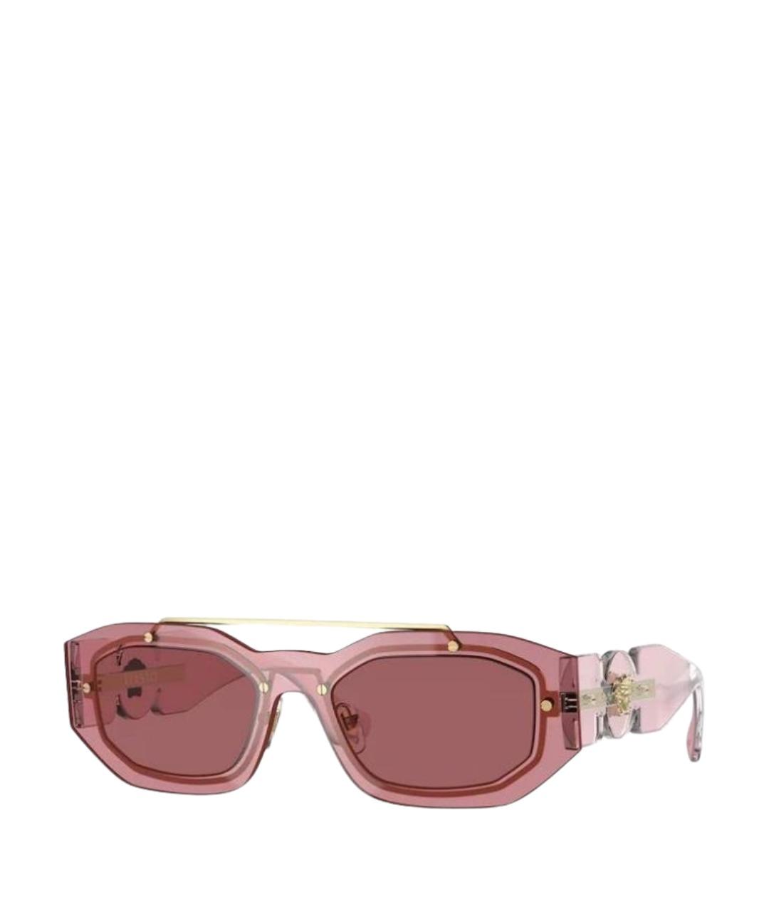 VERSACE Розовые пластиковые солнцезащитные очки, фото 1