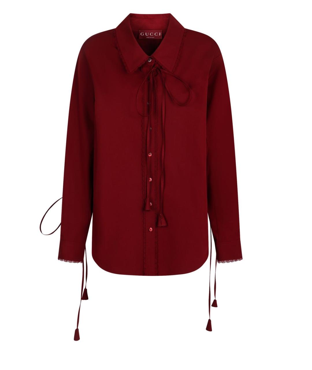 GUCCI Красная хлопковая рубашка, фото 1