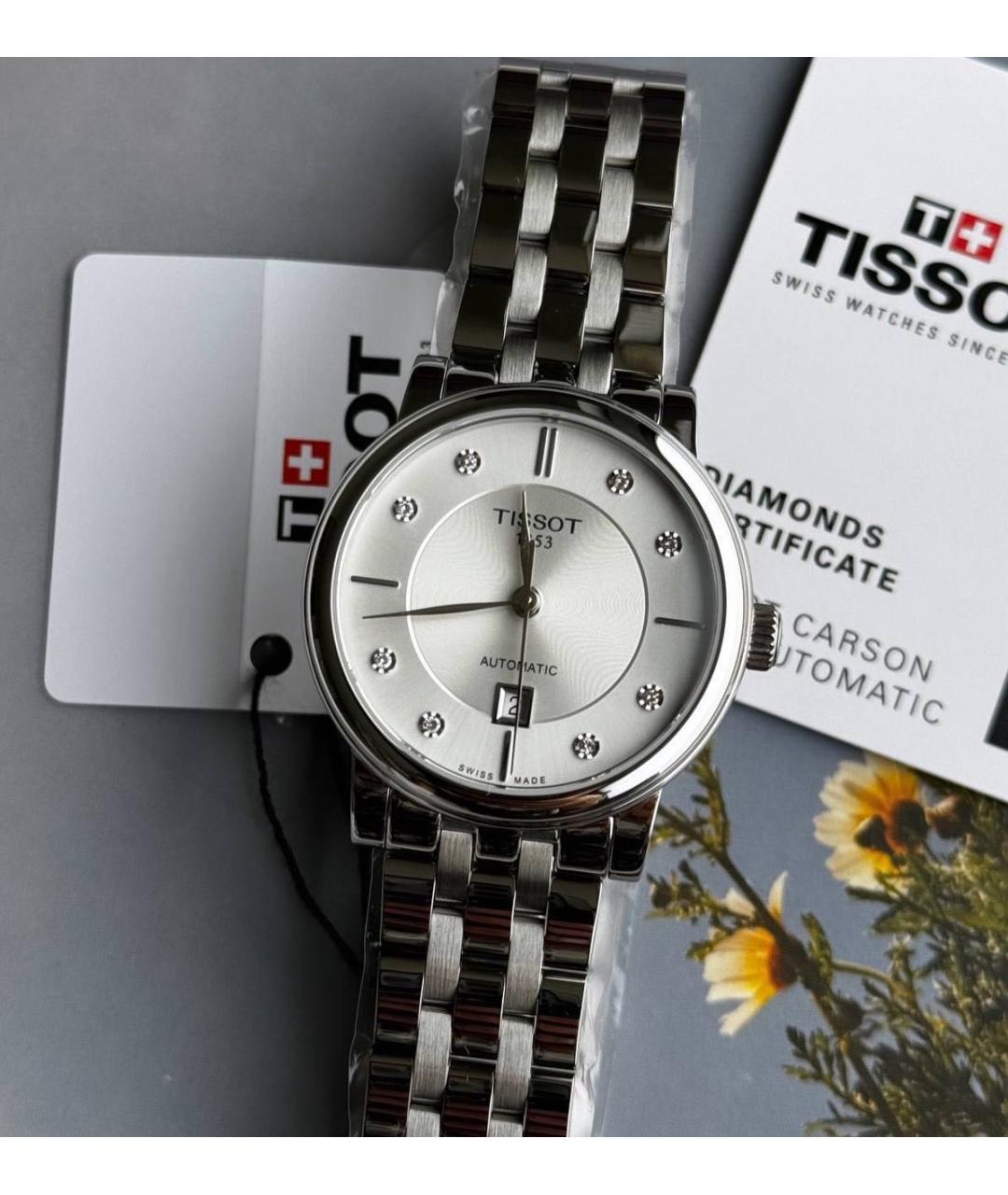 TISSOT Серебряные металлические часы, фото 6