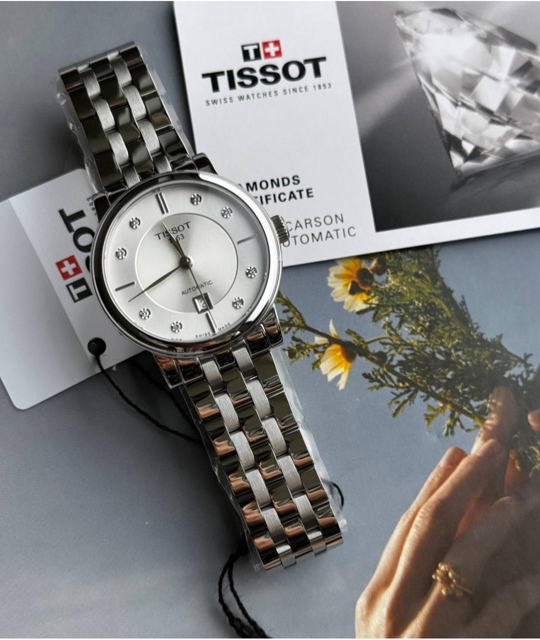 TISSOT Серебряные металлические часы, фото 5