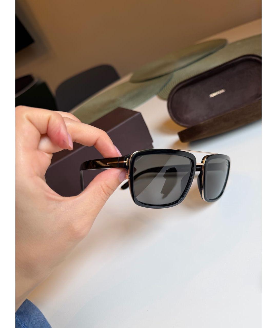 TOM FORD Черные пластиковые солнцезащитные очки, фото 2