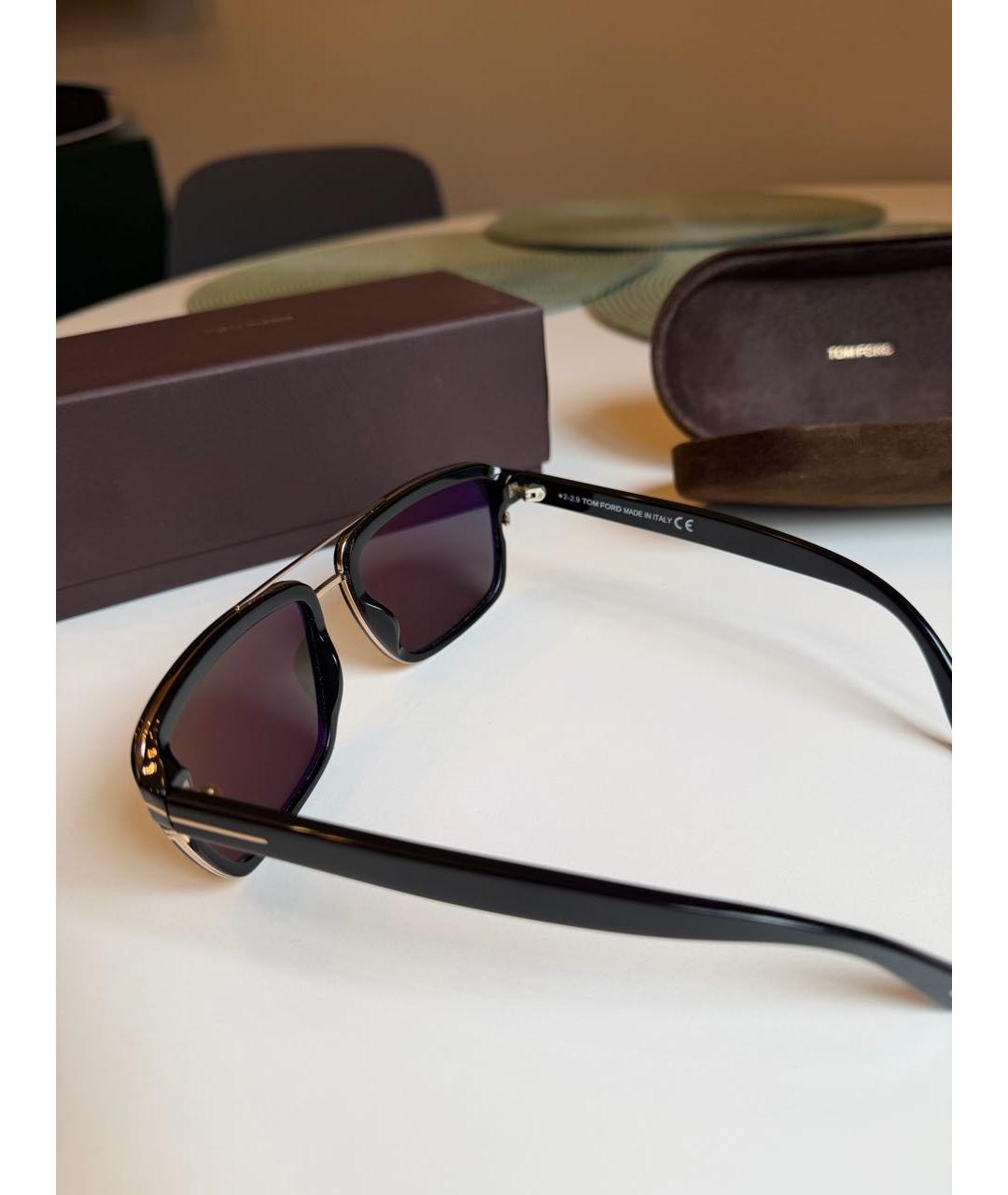 TOM FORD Черные пластиковые солнцезащитные очки, фото 3