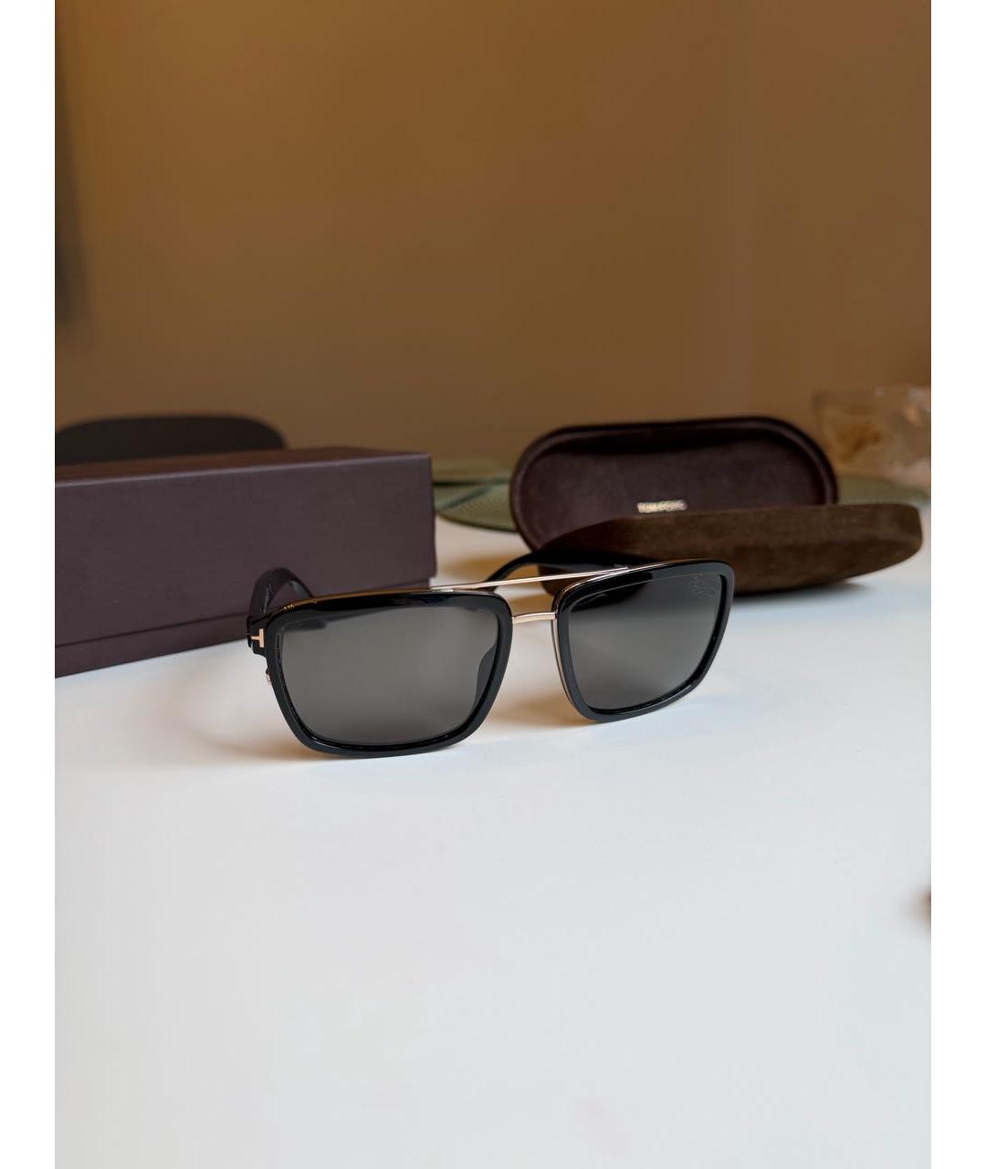 TOM FORD Черные пластиковые солнцезащитные очки, фото 5
