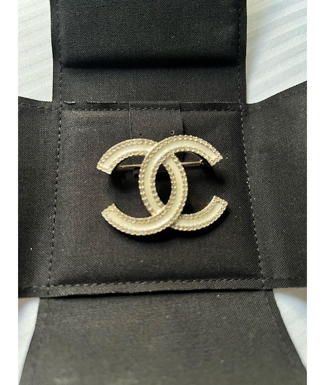 CHANEL Серебряная металлическая булавка / брошь, фото 4
