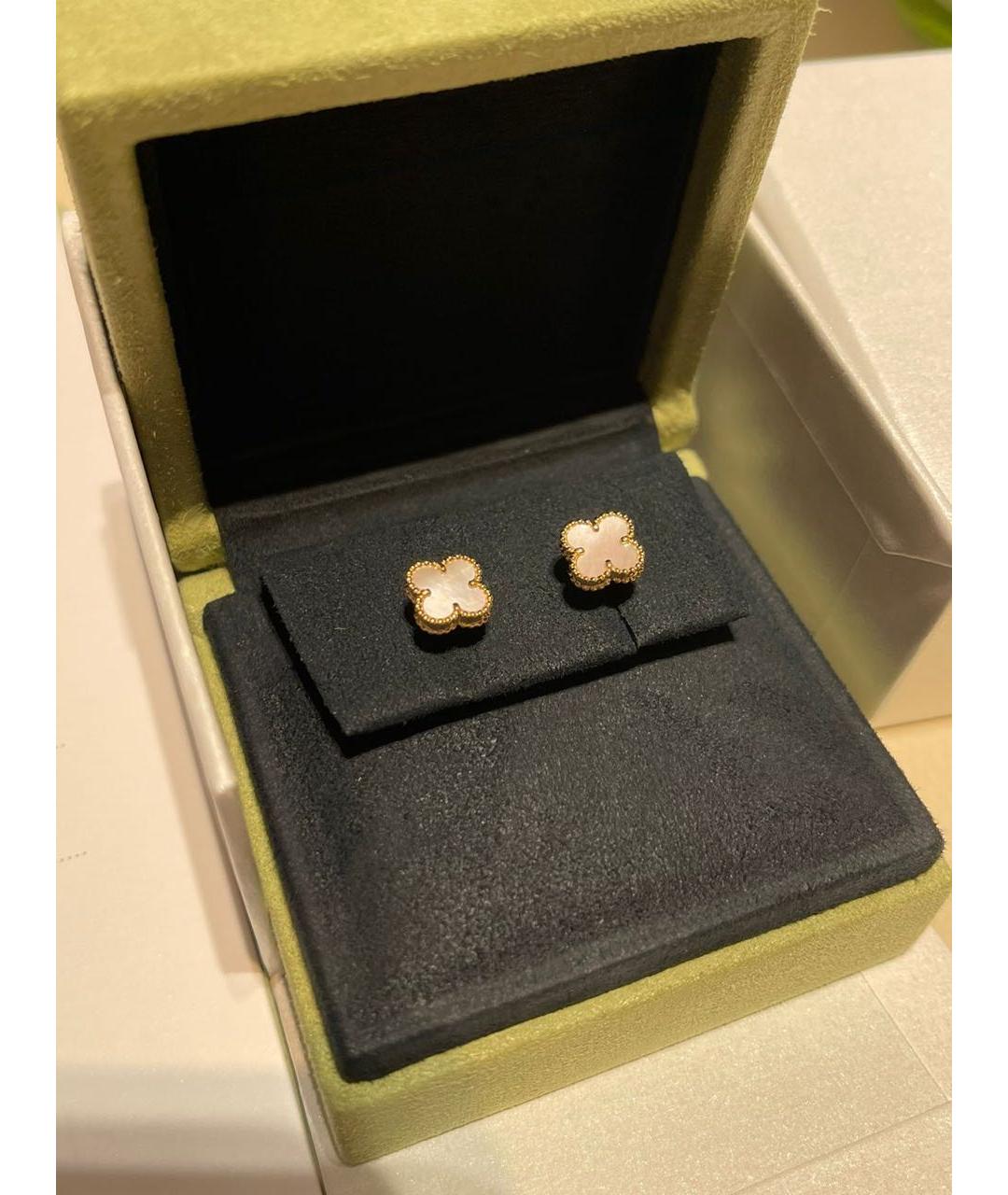 VAN CLEEF & ARPELS Белые серьги из желтого золота, фото 2