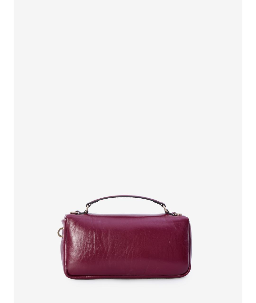 GUCCI Бордовая кожаная сумка через плечо, фото 4