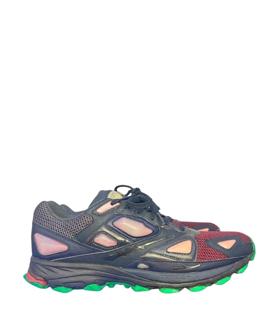 ADIDAS X RAF SIMONS Черные текстильные низкие кроссовки / кеды, фото 1