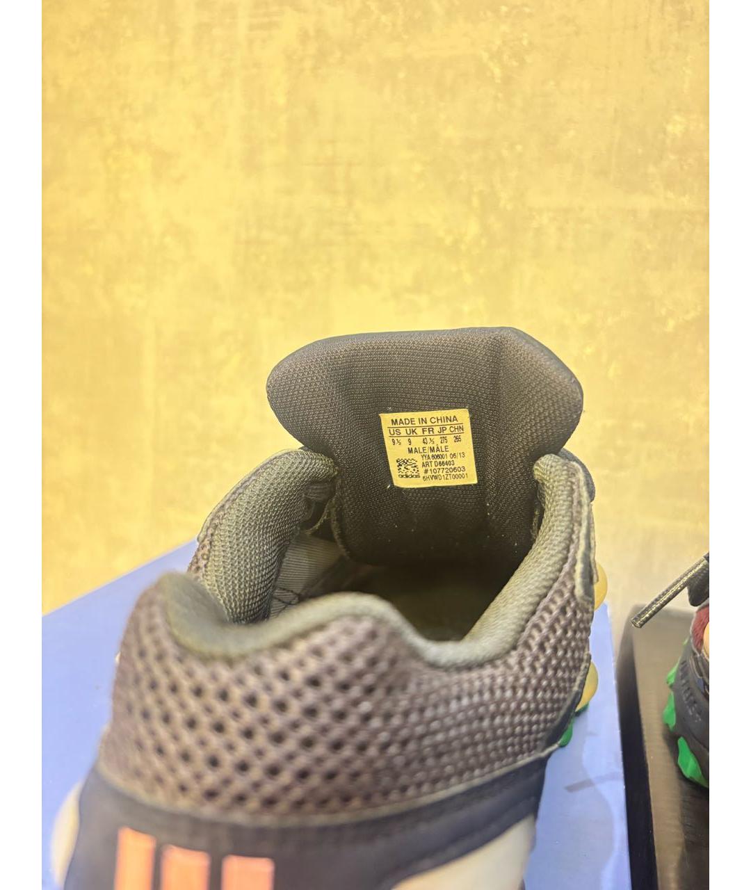 ADIDAS X RAF SIMONS Черные текстильные низкие кроссовки / кеды, фото 6