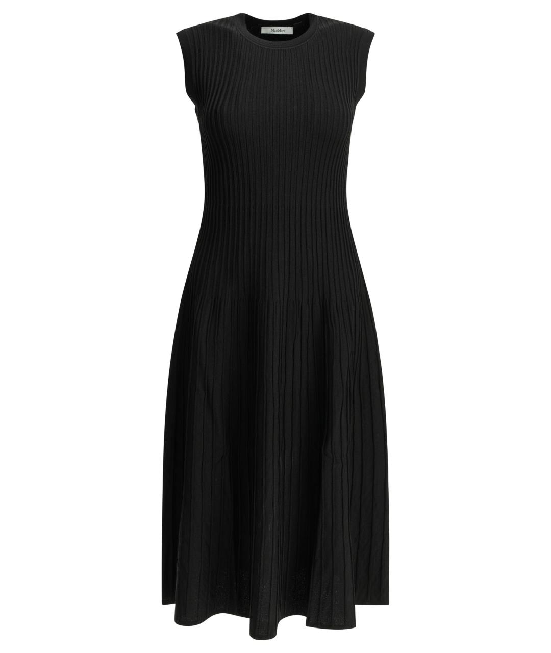 MAX MARA Черное вискозное повседневное платье, фото 1