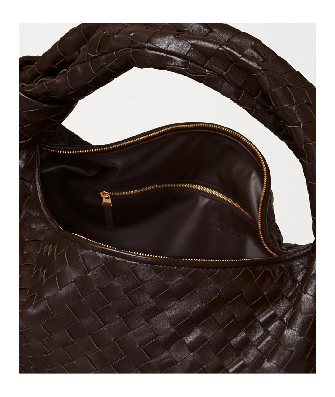 BOTTEGA VENETA Коричневая кожаная сумка через плечо, фото 3