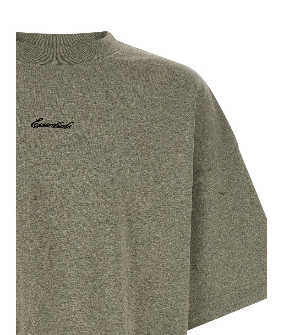 FEAR OF GOD ESSENTIALS Серая хлопковая футболка, фото 3