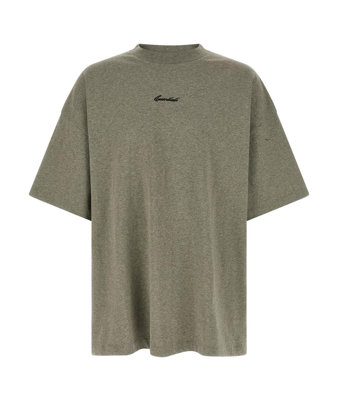 FEAR OF GOD ESSENTIALS Серая хлопковая футболка, фото 1