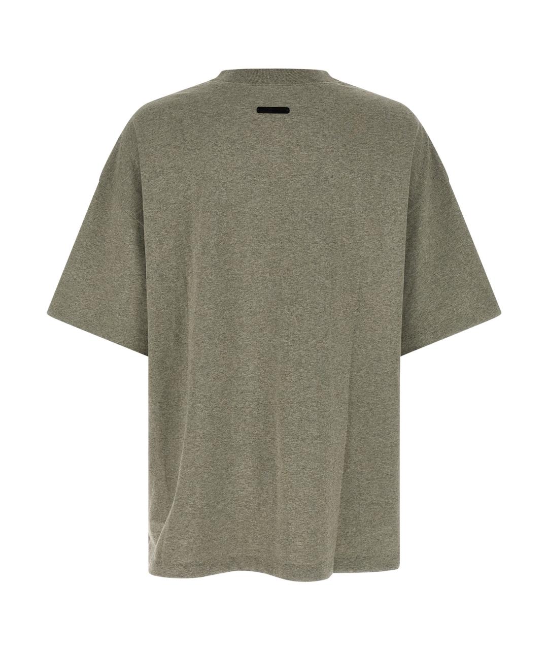 FEAR OF GOD ESSENTIALS Серая хлопковая футболка, фото 2