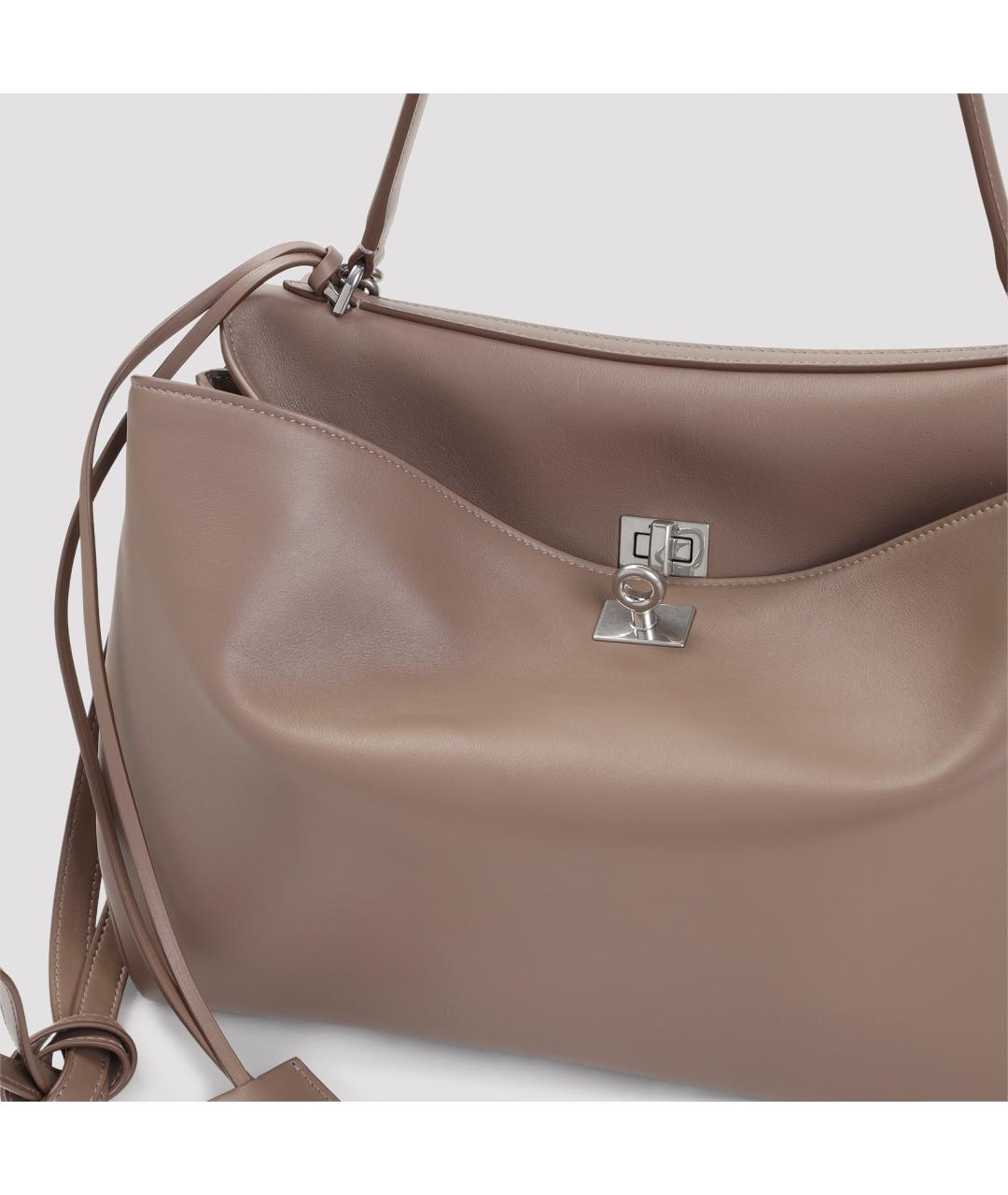 BALENCIAGA Бежевая кожаная сумка тоут, фото 5